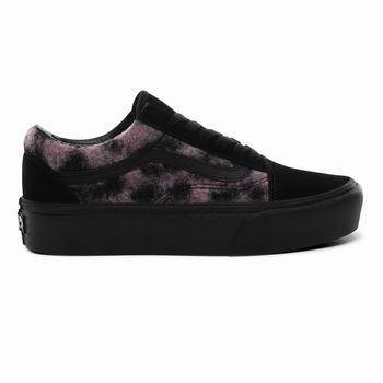 Női Vans Mix Leopard Old Skool Platform Cipő VA4809126 Leopárd Rózsaszín/Fekete